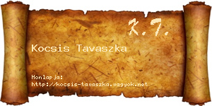 Kocsis Tavaszka névjegykártya